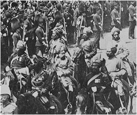 Historic cavalry procession